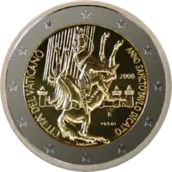 €2 — Ватикан 2008