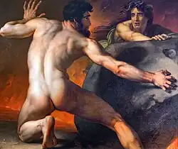 Сизиф, вечно катящий свой камень. Ок. 1819. Холст, масло. Музей Анри-Мартена, Каор