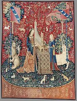 Дама с единорогом. Аллегория слуха. Конец XV века. Музей Клюни