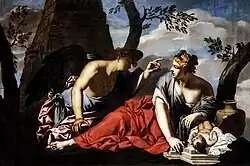 Агарь и ангел в пустыне. Ок. 1640. Холст, масло. Музей венецианского сеттеченто, Ка-Реццонико, Венеция