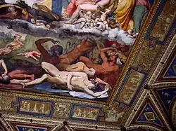 Перино дель Вага. Свержение гигантов. Деталь фрески