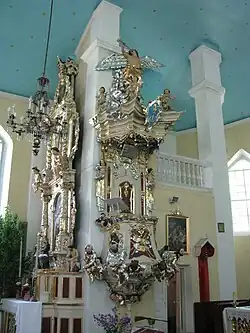 Интерьер Преображенского костёла в д. Новая Мышь, Барановичский район