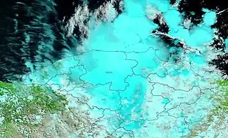 Карта наводнений на 11 августа (по данным NASA)