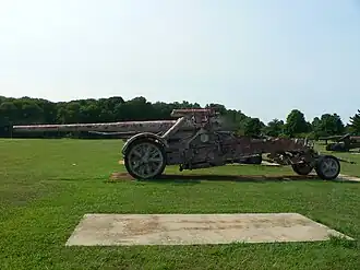 170-мм немецкая тяжёлая полевая гаубица-пушка K.Mrs.Laf 18 в музее United States Army Ordnance Museum