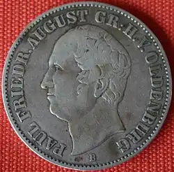 Профиль на талере, отчеканенном в 1846&nbsp;году