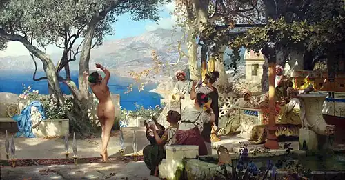 Г. И. Семирадский.«Танец среди мечей» (1881)Государственная Третьяковская галерея