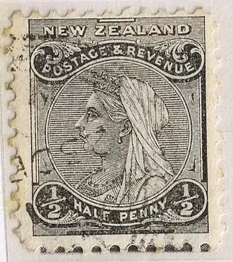 1895: марка в ½ пенни&nbsp;(Sc #67A)