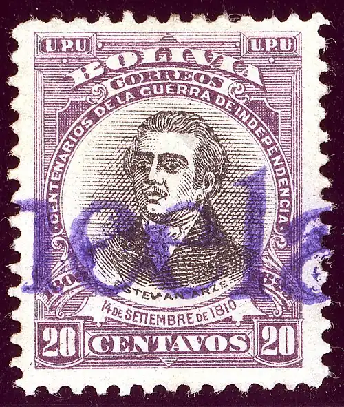 20 сентаво: портрет Э. Арсе[исп.]&nbsp;(Mi&nbsp;#81)