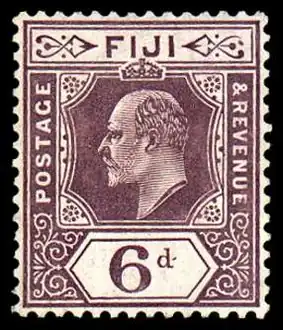 1910: портрет короля Эдуарда VII, надпись «Postage & Revenue» («Почтовый и гербовый сбор»)&nbsp;(Mi #51; Yt #62)[^]
