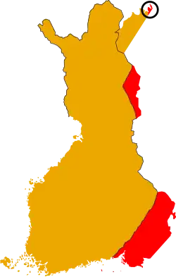 Территориальные сокращения Финляндии по Московскому миру 1940 г.