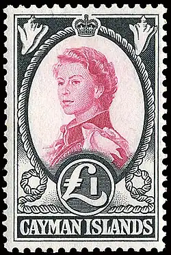 1962: из первого в качестве коронной колонии выпуска,1 фунт стерлингов&nbsp;(Mi&nbsp;#168)