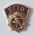 Значок БГТО 1 ступени золотой, 1985
