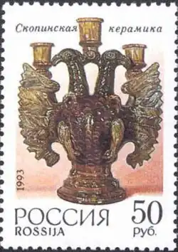 Почтовая марка. Подсвечник «Орел».