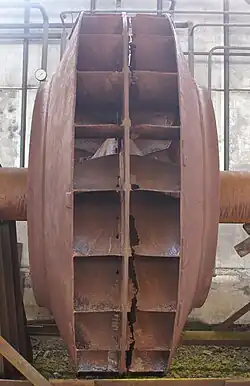 Износ лопаток  ротора вентилятора