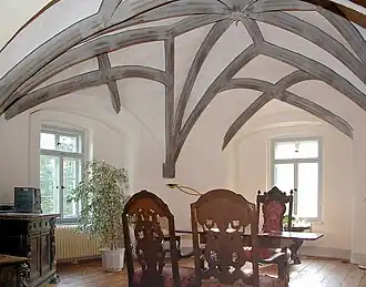 Нервюрный свод XVI века внутри замка