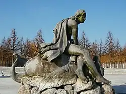 Фонтан Ориона (центральная фигура), парк дворца Шветцинген