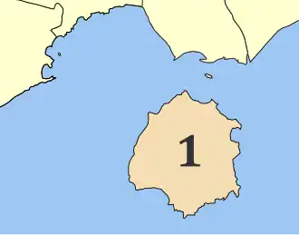 Тасос на карте