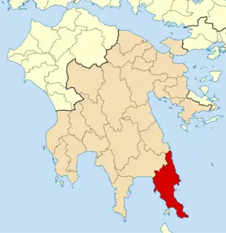 Монемвасия на карте