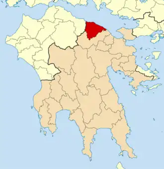 Ксилокастрон-Эвростина на карте