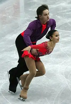 Максим Мирошкин со своей партнершей Линой Федоровой