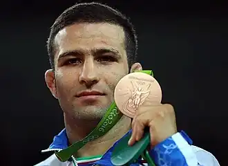 Хасан Рахими с бронзовой медалью в Рио-де-Жанейро