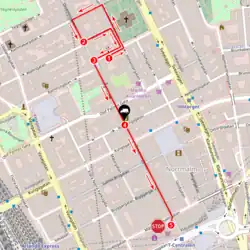 Схема движения грузовика и место наезда