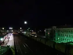 Платформа в сторону Москвы, вид с пешеходного моста