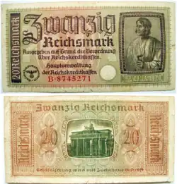 20 рейхсмарок, 1938–1945