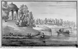 Зарисовка Джакомо Кваренги, изображающая Храм Розы без шипов