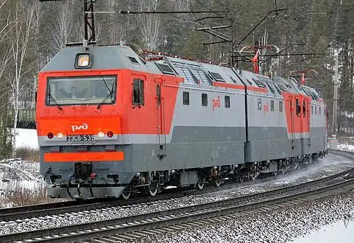 2ЭС6-538+539 в окраске РЖД