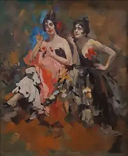 Константин Коровин. «Две испанские девушки», 1913 г.