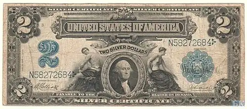 2 доллара 1899 г. Аверс