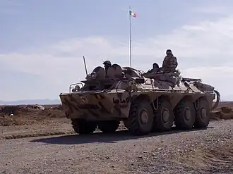 румынский патруль на бронетранспортёре TAB-77, 30 ноября 2002 года