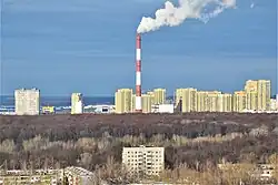 Вид на парк «Горкинско-Ометьевский лес» со стороны Горок (конец октября 2019)