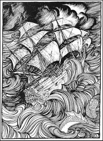 Иллюстрация Артура Рэкема из книги Poe's Tales of Mystery and Imagination (1935)