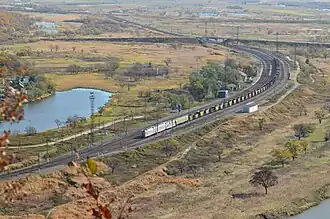 Вид на станцию Барановский с вершины одноимённого потухшего вулкана.