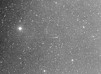 Снимок кометы от 19 ноября 1949 года, полученный с помощью 48-дюймового телескопа системы Шмидта в Паломарской обсерватории