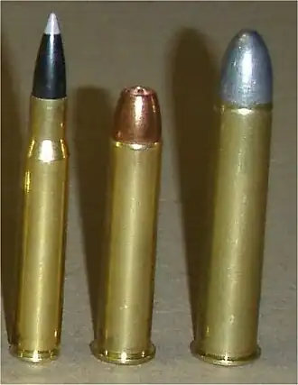 .30-06 (слева), .45-70, и .50-90 Sharps справа