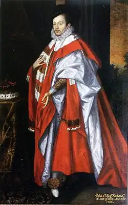 Портрет середины 1670-х годов работы Иеремии ван дер Эйдена, замок Бельвуар