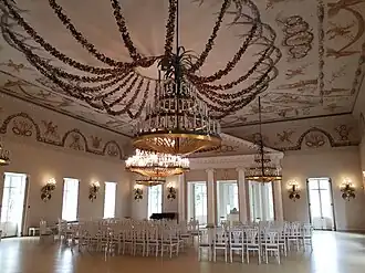 Розовый Павильон в Павловском парке. Танцевальный зал. Пристройка П. Г. Гонзага. 1814