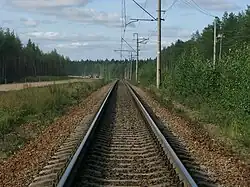 Вид в северном направлении, в сторону ст. Петяярви