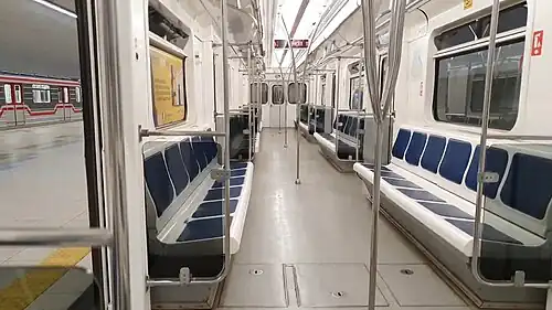 Салон модернизированного поезда 81-717М/714М нового типа