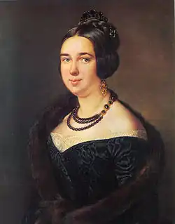 Картина В. А. Тропинина «Портрет А. А. Оболенской», 1845 год