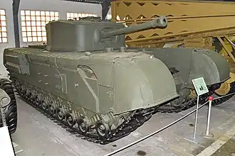 Churchill Crocodile в бронетанковом музее в Кубинке