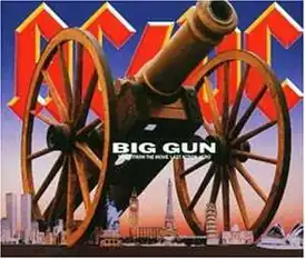 Обложка сингла AC/DC «Big Gun» (1993)