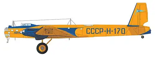 Самолёт АНТ-6 Управления полярной авиации Главсевморпути из состава экспедиции «Север-1»