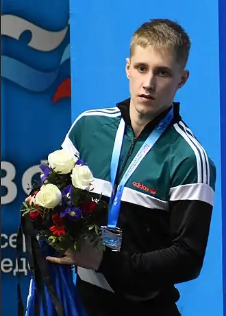 Александр Палатов после награждения на Чемпионате России в 2019 г.