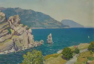 «Крым. Вид из Ласточкина гнезда», Аполлинарий Михайлович Васнецов, 1925 год.