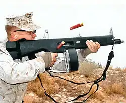 AA-12 с барабанным магазином на 20 или 32 патрона