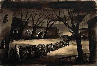 рисунок узника Терезиенштадта Бедржиха Фритты[англ.], погибшего в Освенциме